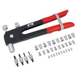 Performance Tool W2006 SAE Rivet Nut Kit Set, Riveter Tool, Rivet Nut Gun, Thread Hand Riveter, Rivet Gun, Riveting Tools with 45pc, Metric Rivet Nuts Included -/32, 8-32, 10-24, 1/4-20