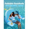 Sloosh Pool Floats with Canopy Adult,XL Inflatable Pool Lounge Chairs