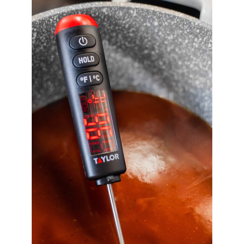 Taylor Pro digitales Thermometer, mit hellem LED Bildschirm, für Fleisch,