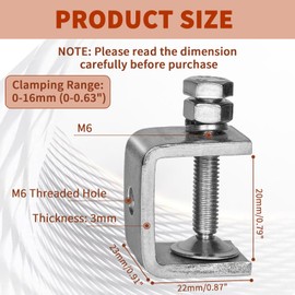 MCSDFN 4 Pack Stainless Steel C Clamps 0.79" with Stable Wide Jaw Opening, Small C-Vise Clamps Heavy Duty U Clamp for Metalworking Woodworking Welding Mounting
