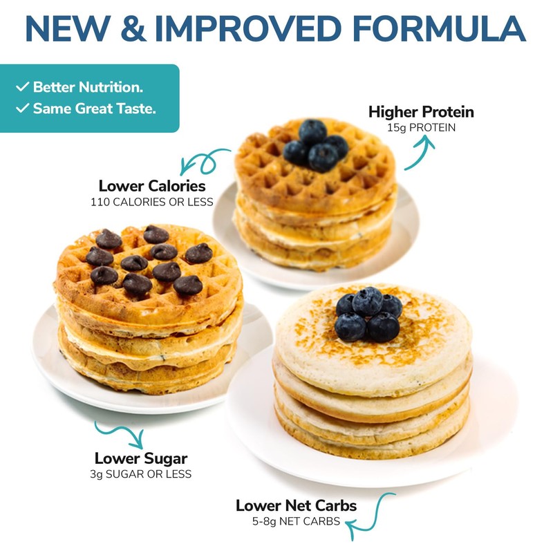 Wonderslim Protein Pancake & Waffle Mix, Chocolate Chip, Low Sugar