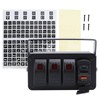 3 Gang Rocker Switch Panel, Waterproof Toggle Switch, Marine Boat