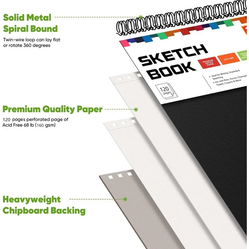 Cuaderno A4 Y Boceto Y Dibujo 120 Páginas Blank Sketchbook