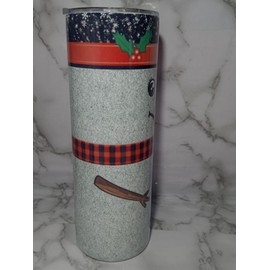 Slide Lock Snowman 20oz Christmas Tumbler Insulated Stainless Steel Cup Mug