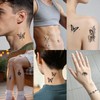 13 Sheet Y2K Temporary Tattoos Waterproof Black Temporary Tattoos for