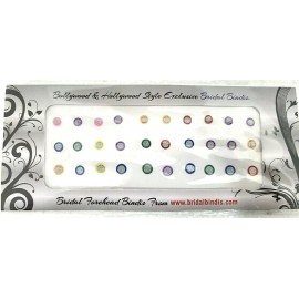 Indian Bindi 30 Round Indian Bindi Velvet Stick On Forehead Jewel Third Eye Stickers