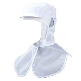 Montblanc 9-1055 Food Factory Lab Coat Hat Hat Hood with Cape Hygiene Lunch Cooking Unisex Cool Material Sweat Absorbing Knit Mask Closure Glasses Holder Antistatic Sweat Absorption Quick Drying