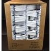 Lot 100 Mainstays Plastic Tubular Slotted White Adult Clothing Clothes