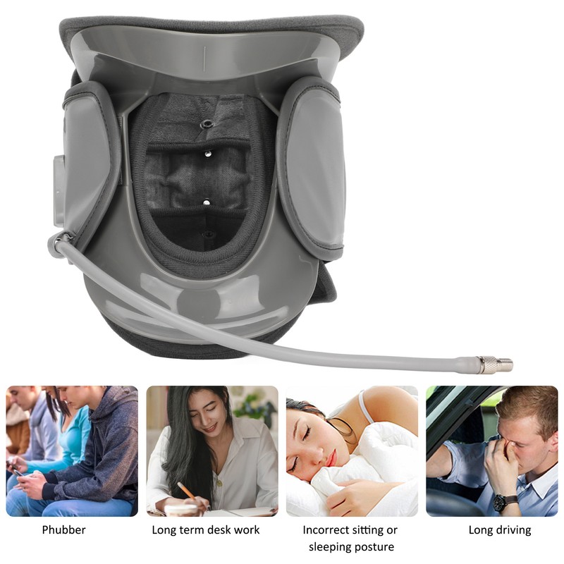 Inflatable Neck Support Traction Device Relieve Pain Cervical Stretching Correction