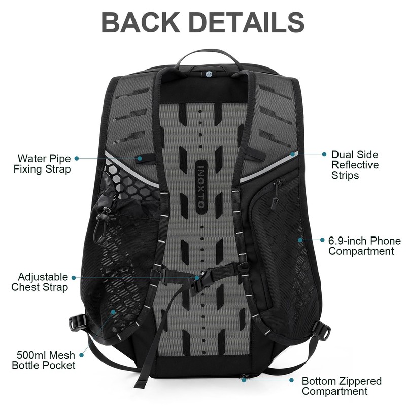 IX INOXTO Hydration Backpack with 2L Water Bladder Bag for