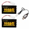 Cecicebb 9.6V 1600mAh NI-MH Rechargeable Battery Pack with Standard Tamiya