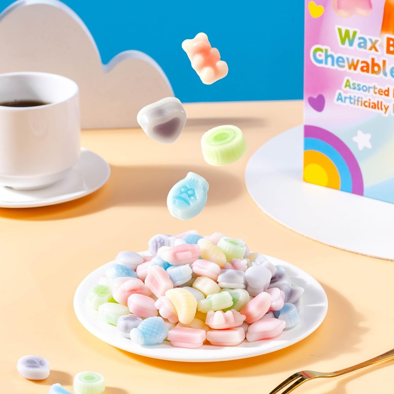 Halfoma Wax Bottle Chewable Candy, with Various Fruit-flavored Syrups in