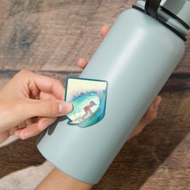 Die Cut Sticker Vitamin Sea, Coastal Series, Surfer Girl Vinyl Sticker 1 to 3 inches (Waterproof Decal for Cars, Water Bottles, Laptops, Coolers), Small