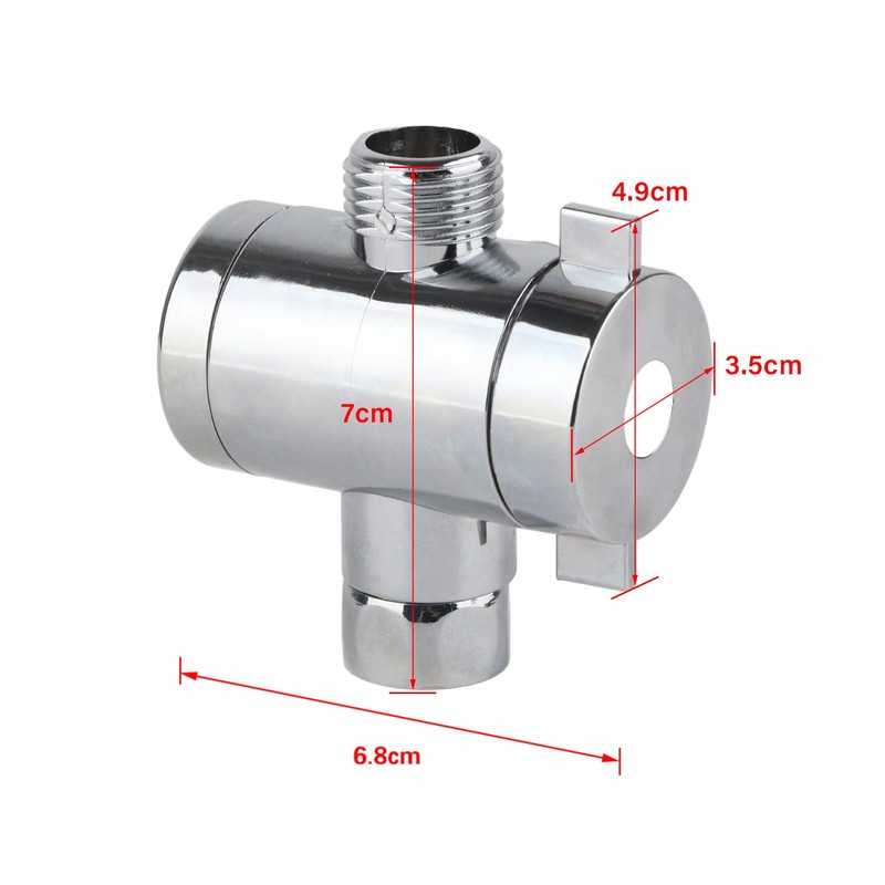 Diverter Faucet Shower Head Multifunctional 3 Way Adapter Shower Head