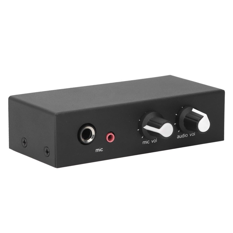 Stereo Sound Preamp, Microphone Headphone Amplifier with 3 Ports, Professional