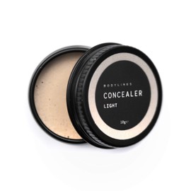 Bodylines Natural Concealer Under Eye Cream with Hyaluronic Acid. Full Coverage, Easy to Apply, Instant Correction, Organic Formula with Vit. E, Coffee Oil & Liquorice Root Oil. (Light) 10g