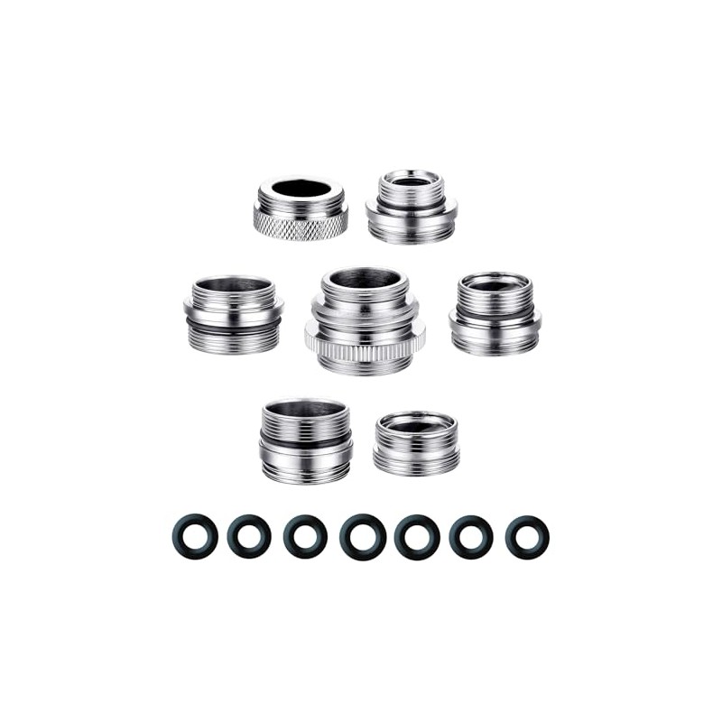 7 Piece Faucet Adapter Kits, Kitchen Brass Male & Female