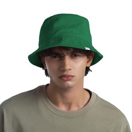 TWO QUILL Bucket Hat, Men's, Cotton, Large Size, Deep, UPF 50+, Lightweight, Solid, Small Face, Breathable, Quick Drying, Sun Protection, Safari Hat, Unisex, For Spring, Summer, Autumn, HT01-green