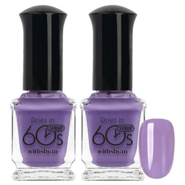 With Shan 60 second nail polish, M147 mauve syrup, 9ml, 2 pcs / 위드샨 60초 매니큐어, M147모브시럽, 9ml, 2개