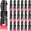 Yahenda 20 Pcs Red Flashlights Bulk Single Mode Red LED