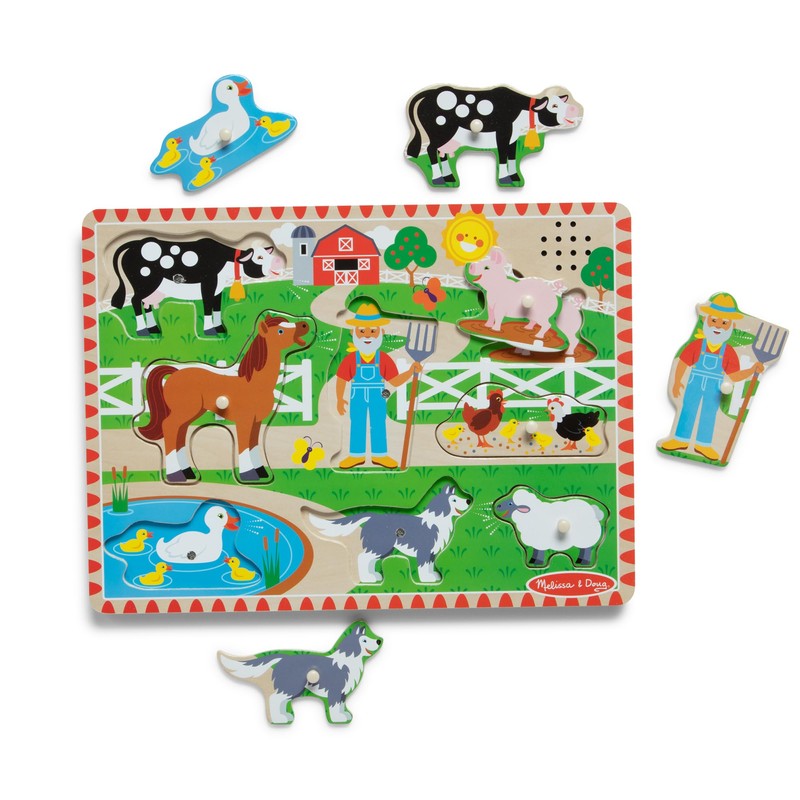 Melissa & Doug Old MacDonald's Farm Song Puzzle – 8-Piece