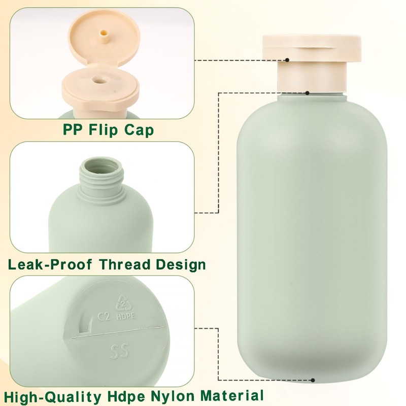 Custelen 6.8oz Squeeze Bottles with Flip Cap - 2 Pcs