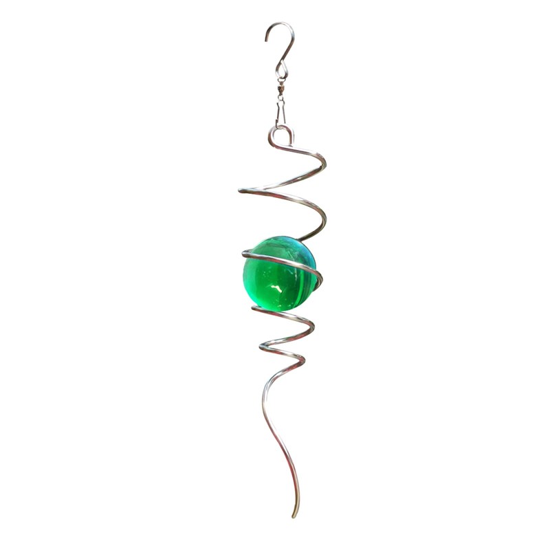 Goollyrusim Wind Spinner Tail, Wind Spinners Stabilizer with Green Glass