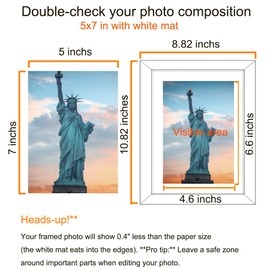 SESEAT 8x10 Picture Frame Set of 10, Display Pictures 5x7 with Mat or 8x10 Prints without Mat, Wall Mounting or Tabletop,Black