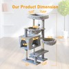 KIYUMI Cat Tree Cat Tower Condo with Sisal Scratching Post