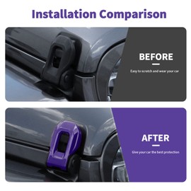 SQQP Hood Latch Lock Catch Brackets Cover Trim Fit for 2018-2025 Jeep Wrangler JL JLU & Gladiator JT(Purple)