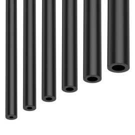 ZIQOPGD Vacuum Hose Automotive, 1/8" 5/32" 3/16" 1/4" 5/16" 3/8"ID High Performance Silicone Vacuum Tubing Hose Kit, 6PCS Vacuum Lines Automotive hose hvac 130PSI Max Pressure 5FT (BLACK)