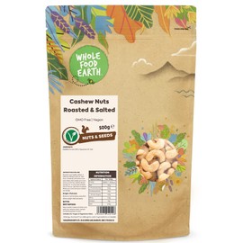 Wholefood Earth - Roasted and Salted Cashew Nuts, 500 g