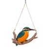 Vivid Arts Hanging Kingfisher on Branch - Hanging Garden Ornament