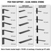 3/8" Thick Heavy-Duty Floating Shower Bench Brackets - 16" L