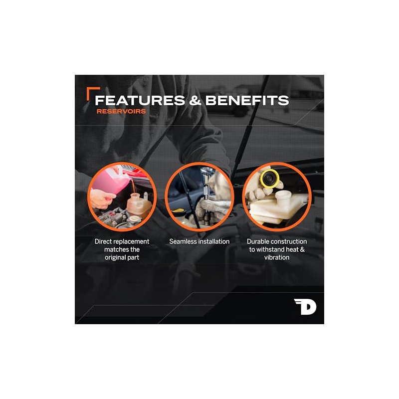 Dorman 603-162 Front Washer Fluid Reservoir with Cap Compatible with