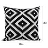 Poluka 2Pack Throw Pillow Covers 18x18 inches Simple Black White