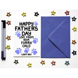 Father's Day Card From Furry Child, Dog, Cat Fathers Day Card For Pet, Puppy, Kitty Dad, Daddy