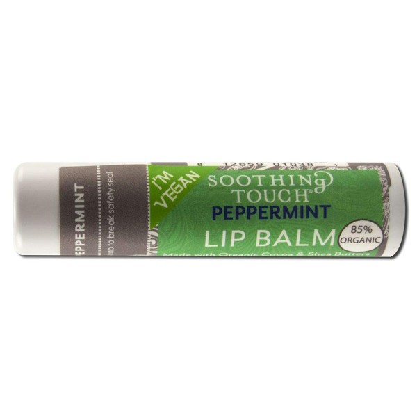 Soothing Touch - Lip Balm with Organic Cocoa &amp; Shea Butters Peppermint - 0.25 oz.