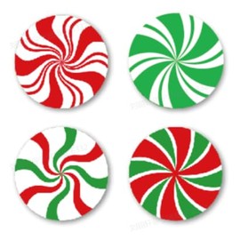 Whaline 8Pcs Christmas Candy Kitchen Sponges Red Green Xmas Candy Dish Washing Sponge Non Scratch Cleaning Scrub Sponges for Holiday Home Kitchen Bathroom
