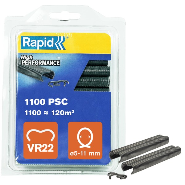 Rapid Fence Ring Clips VR22 Anthracite Pack of 1100 for