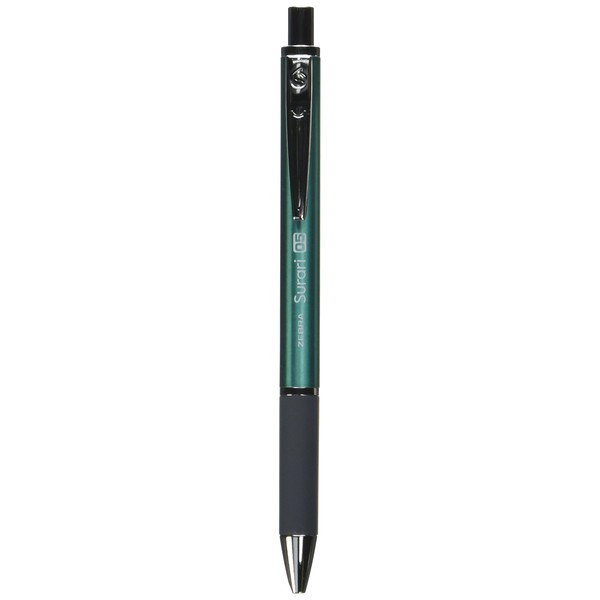 Zebra Emulsion Ink Ballpoint Pen Surari 300 0.5mm Point, Blue Green Body (BAS38-BG)