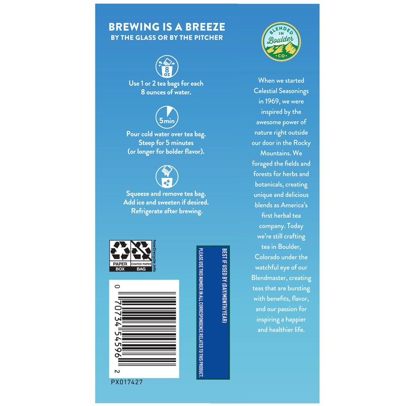 Celestial Seasonings Cold Brew Unsweetened Black Tea Iced 18 tea