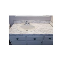 EZ FAUX DECOR Waterproof Peel and Stick White Marble Contact Paper for Countertops Vinyl Wrap 36 in x 36 in Self Adhesive Laminating Sheets