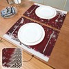 Christmas Place Mats Set of 6 Christmas Tree with Coffee