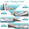 DiffPacky 12 inch Bed Wedge Pillow for Sleeping, Reading &