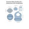 BPA-Free Premium Silicone Bowl and Plate Set, Non-Toxic Eco-Friendly Baby