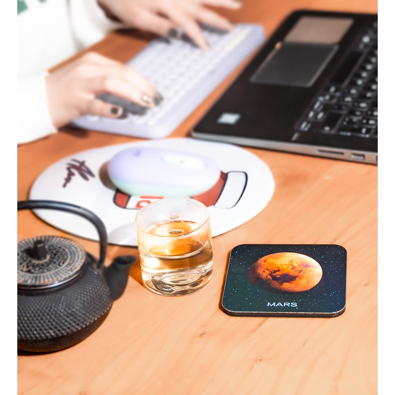 VEVMAX Premium AI Designed Coasters - Ideal for Hot Drinks
