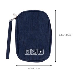 Operitacx 1 Stück Kabeltasche für Datenkabel und Kopfhörer Multifunktionale PU Aufbewahrungstasche Einfaches Design Optimal für USB Kabel Ladegeräte und Mehr Wasserabweisend Reisetasche für