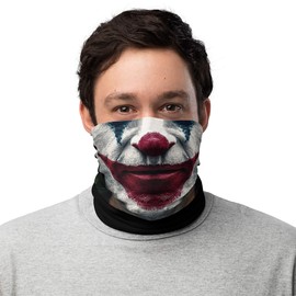 Joker Face Shield, Bandana, Face Mask, Neck Warmer Black