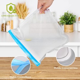 Bolsas Reutilizables para Alimentos,20PCS Bolsas de Silicona para Alimentos